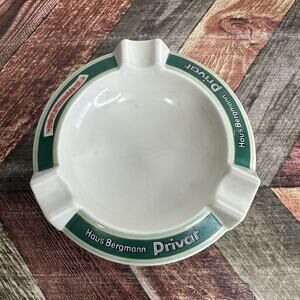 VTG German Haus Bergmann Porcelain Beer Ashtray - Porzellanfabrik Fischer & Co